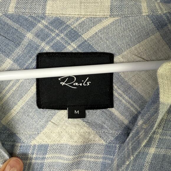 Rails Wyatt‎ Blue and Grey Button Up Shirt - Picture 3 of 6